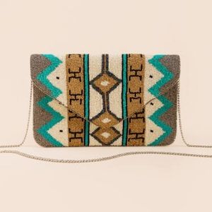 Tribal Beaded Clutch